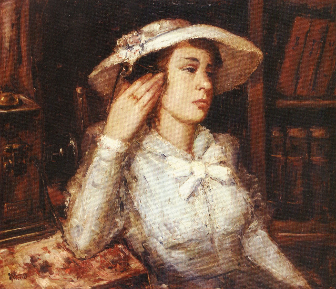 155-Gisele na Biblioteca - 50 x 60
