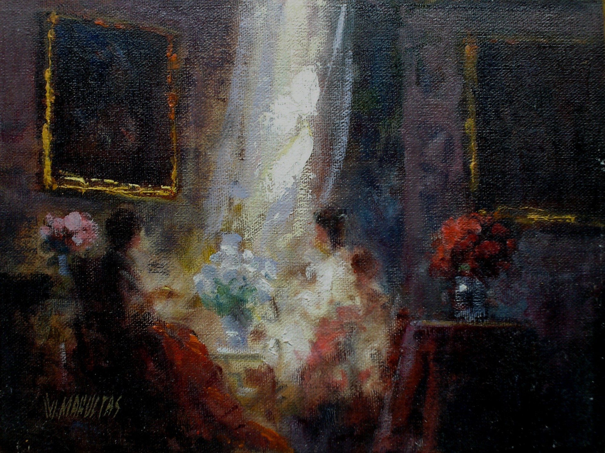 156-A Familia em Manha de Inverno - 18 x 24